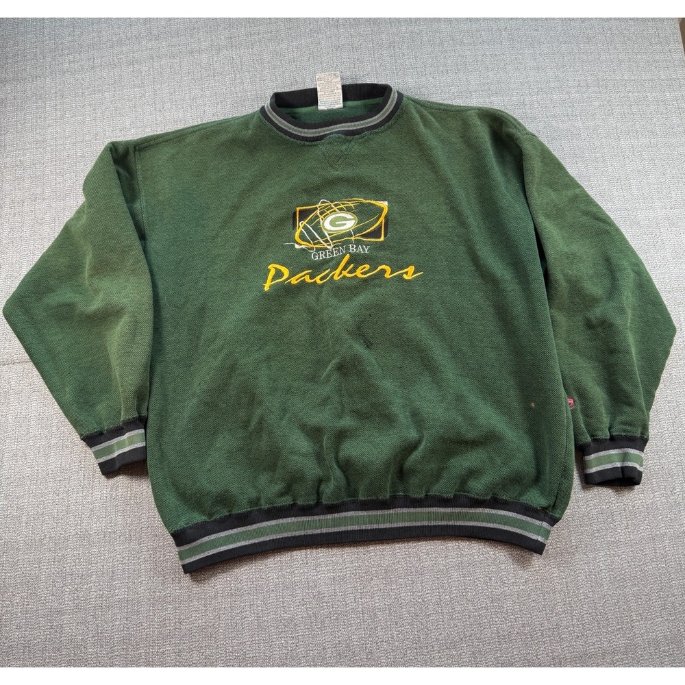 Green Bay Packers Sweatshirt Mens‎ XL Green Cadre Athletic Football Crew Neck